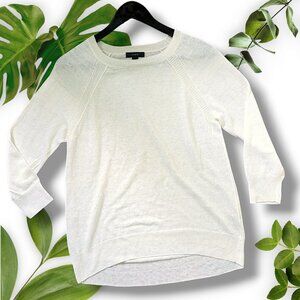100pc Linen J. Crew Ivory Sweater, Sz XS